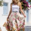 ZF363 Kristen Printed Cotton Skirt